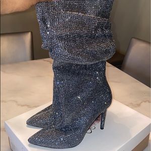 Fabulous Jessica Simpson Rhinestone Boots. Great statement piece to any outfit.
